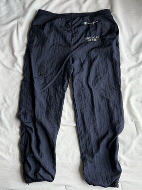 90s Vintage Michigan State Blue Champion Jogger Sweatpants Men’s Size Medium